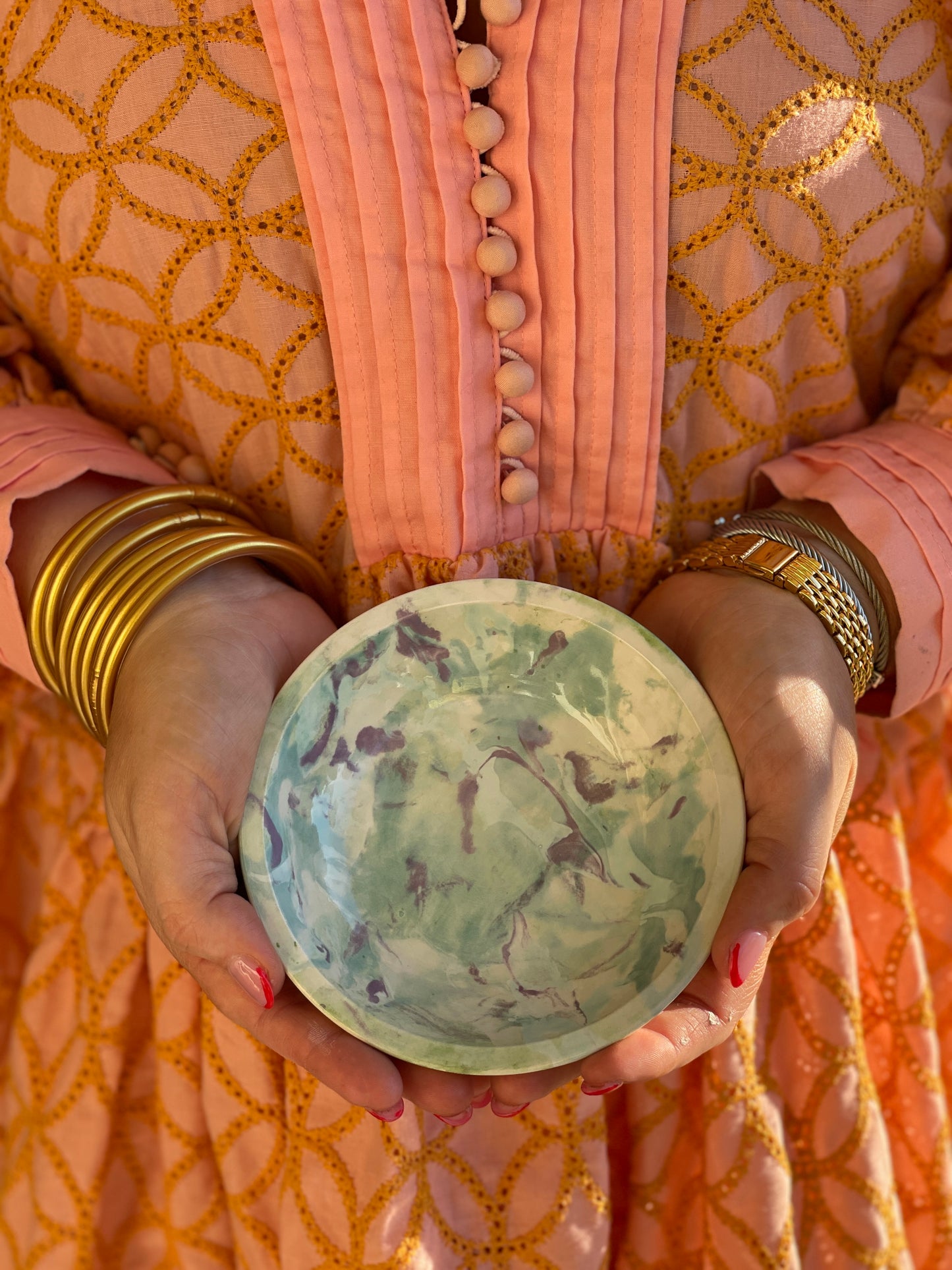 *Limited Edition* Marbled Ring Dish- Lavender and Blue