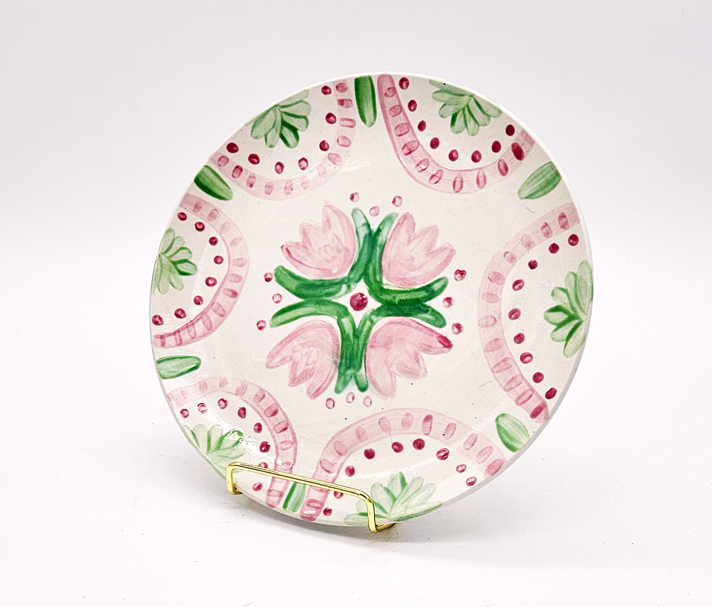 Flower Garden Collectible Plate - Time for Tulips - 8" Decorative Plate, Plate Wall, Hand Painted Plate