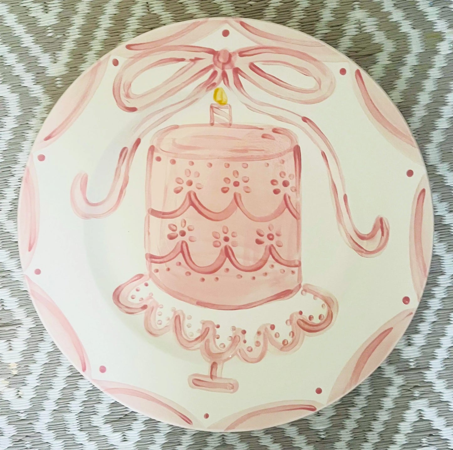 Birthday Plate - Love Shack Inspired Coquette Design