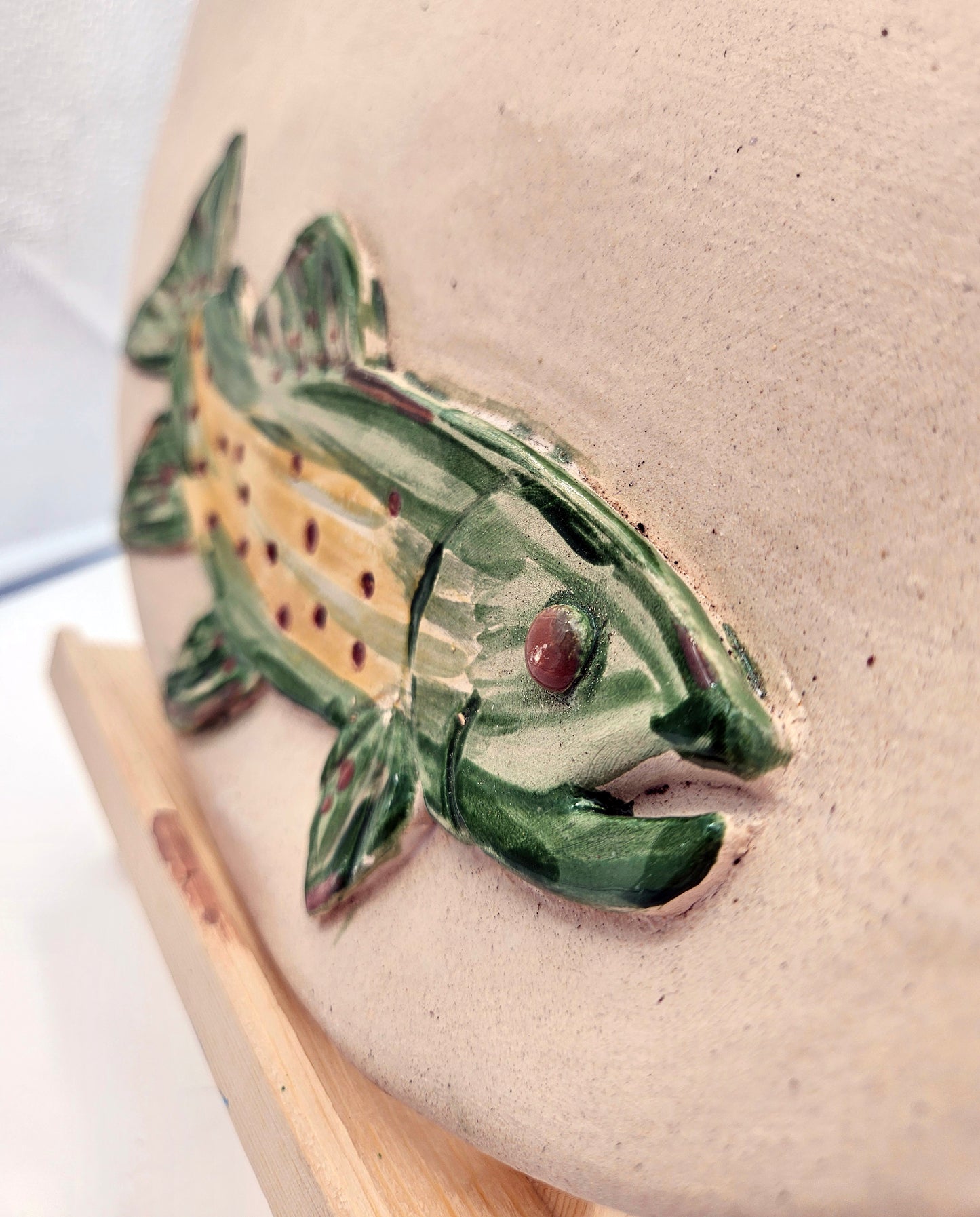 Lake Trout Serving Platter 12" - Artisan Pottery
