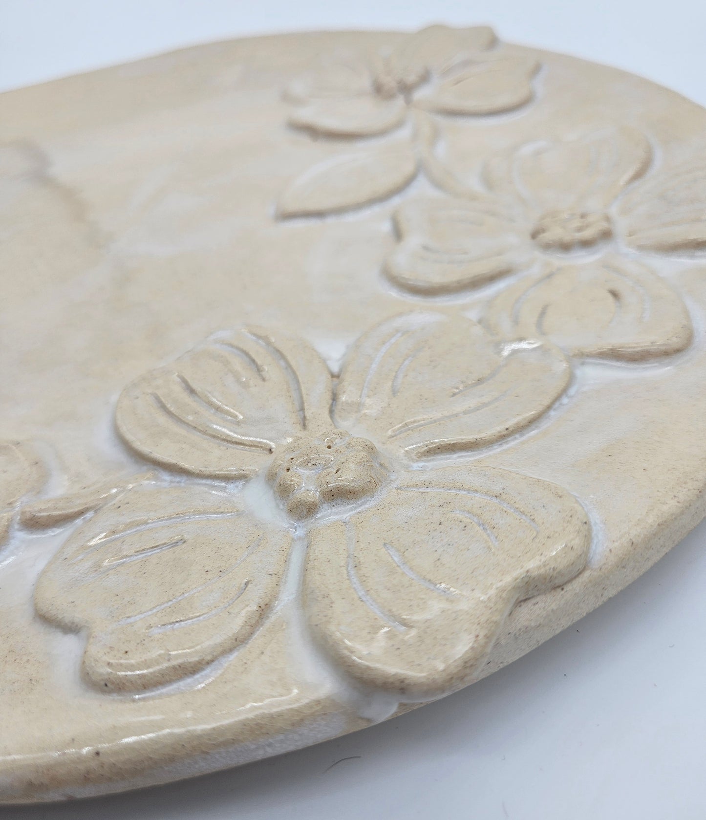 Dogwood Days Platter 12" - Artisan Pottery