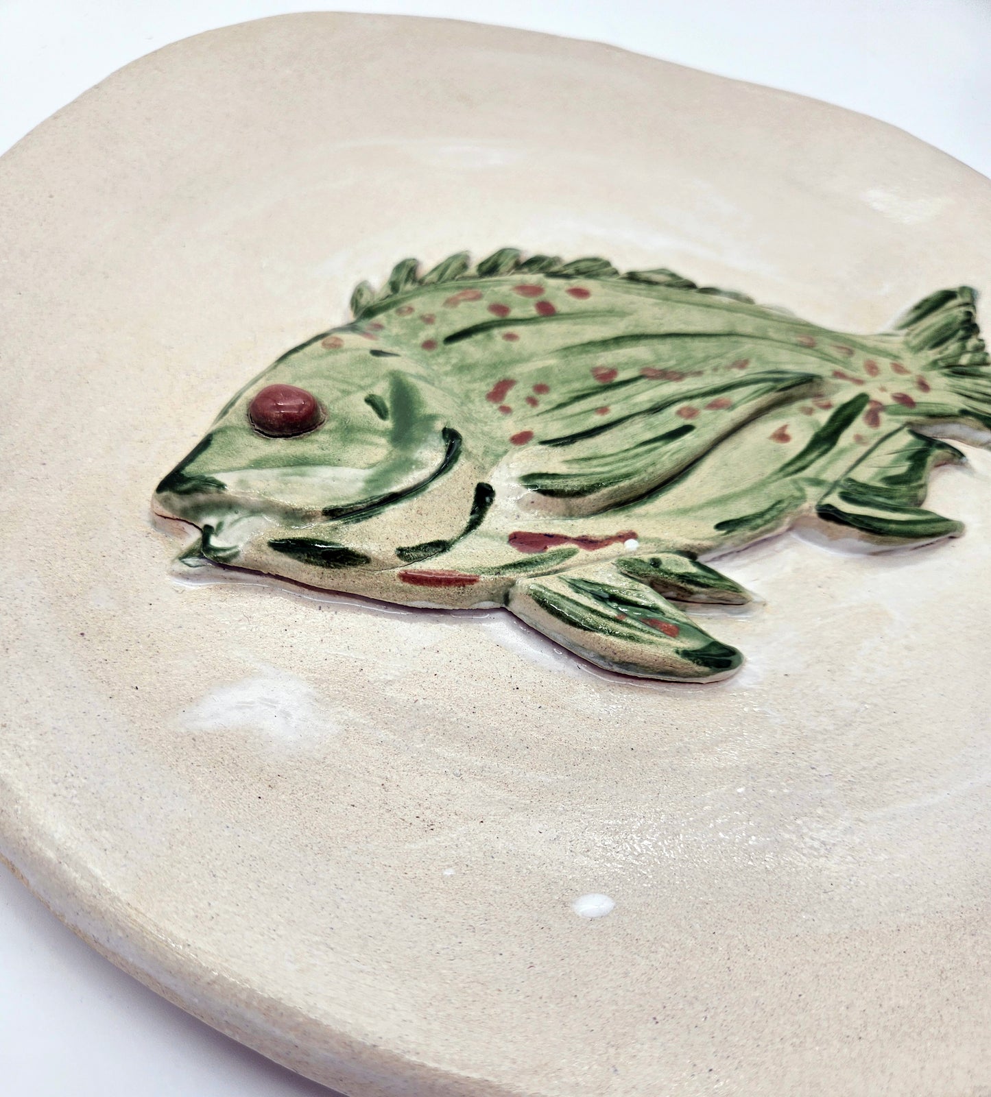 Bream Fish Serving Platter - Artisan Pottery
