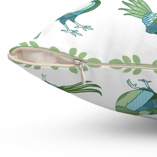 Pheasant Strut Pillow - White