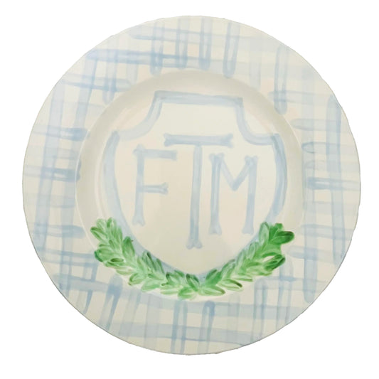 Keepsake Plate - Monogram Crest Design
