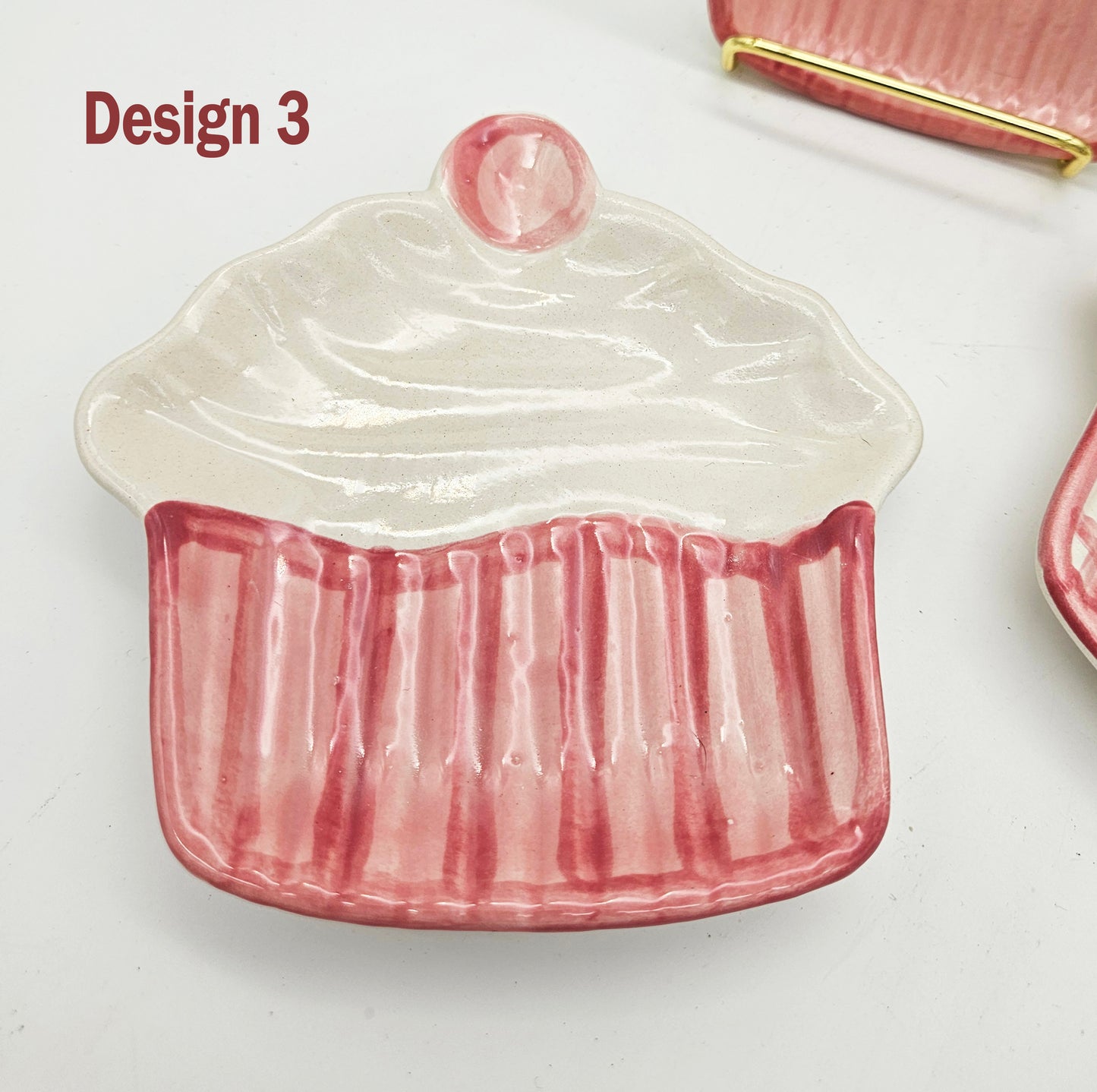 Ceramic Cupcake Dishes - Pink, Sweet Treat, Party Dishes