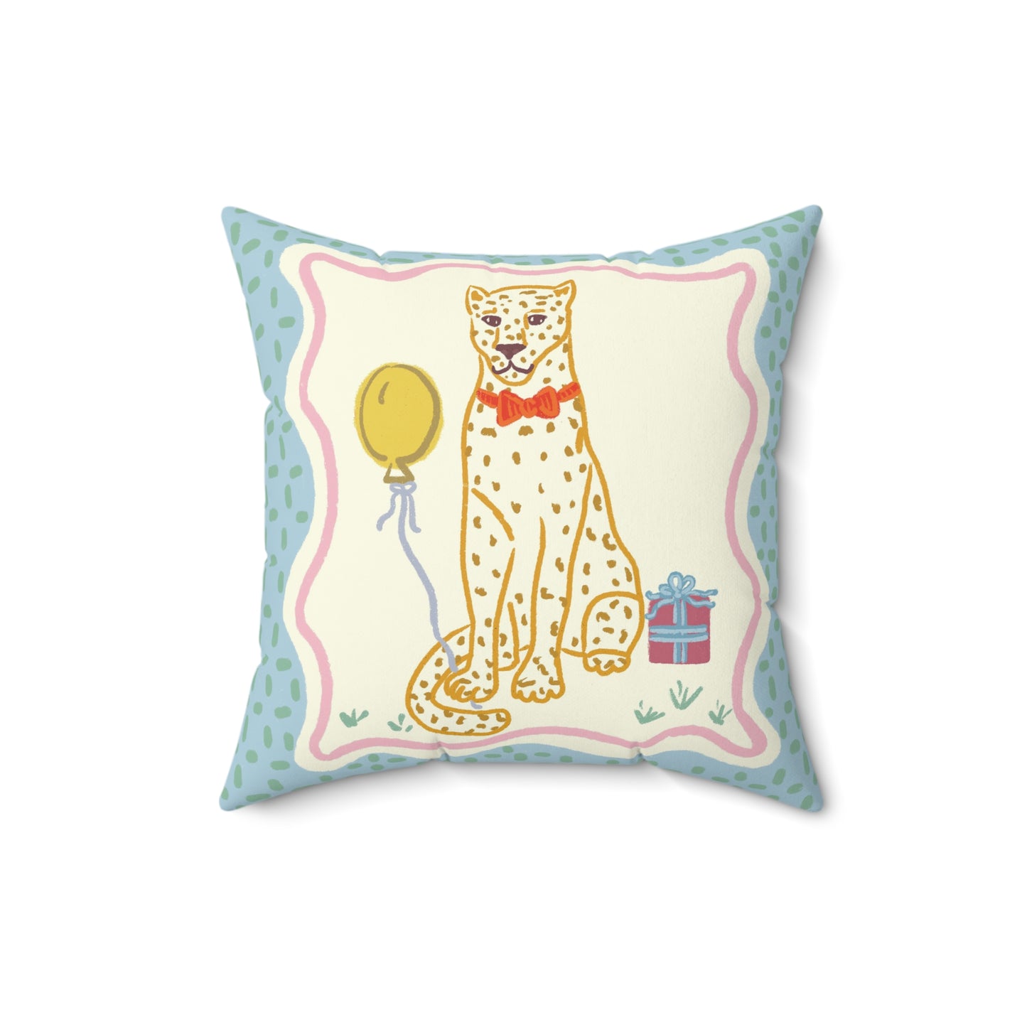 Whimsical Cheetah Pillow, Animal Party Series