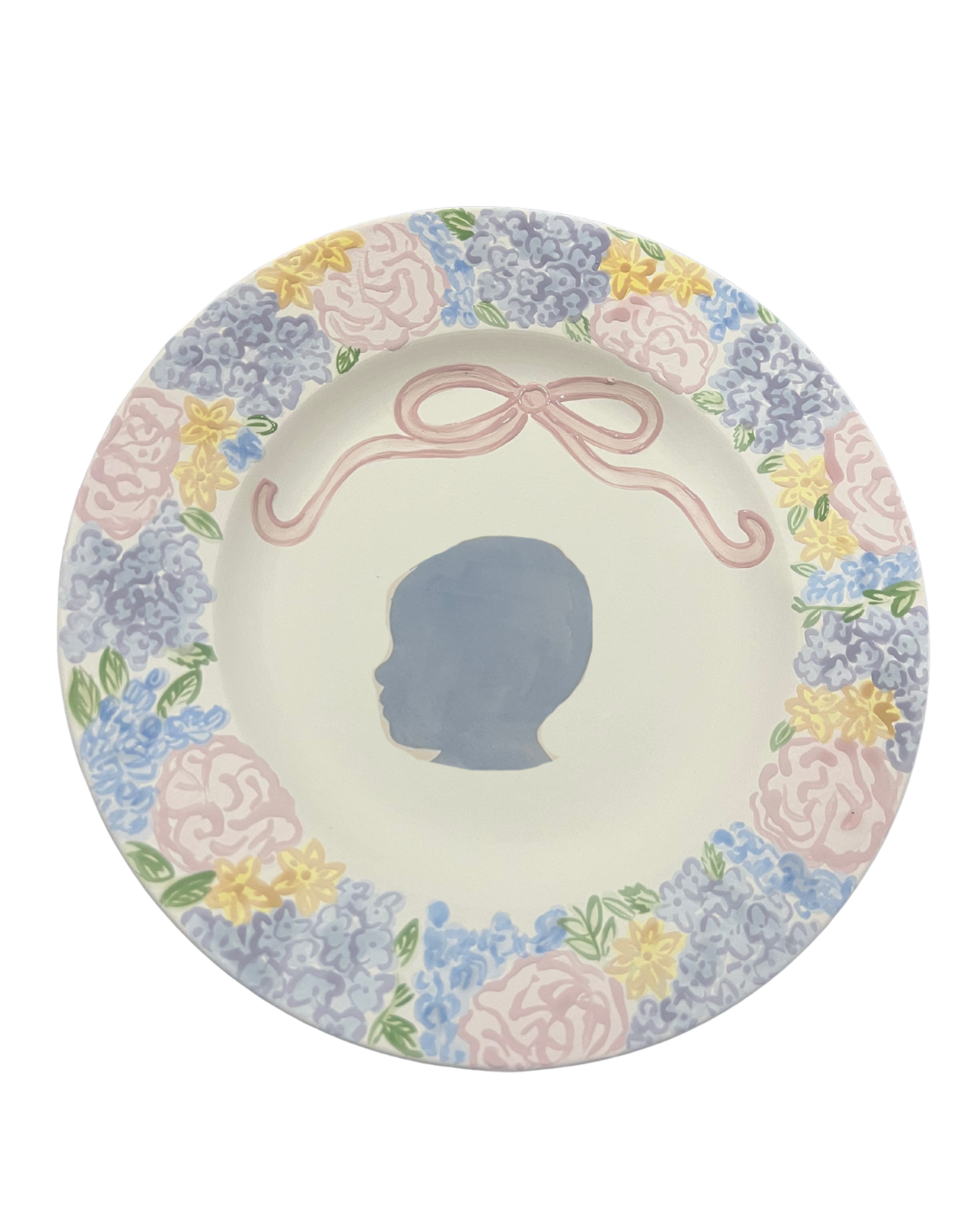 The Original Silhouette Plate - Floral Border 11”