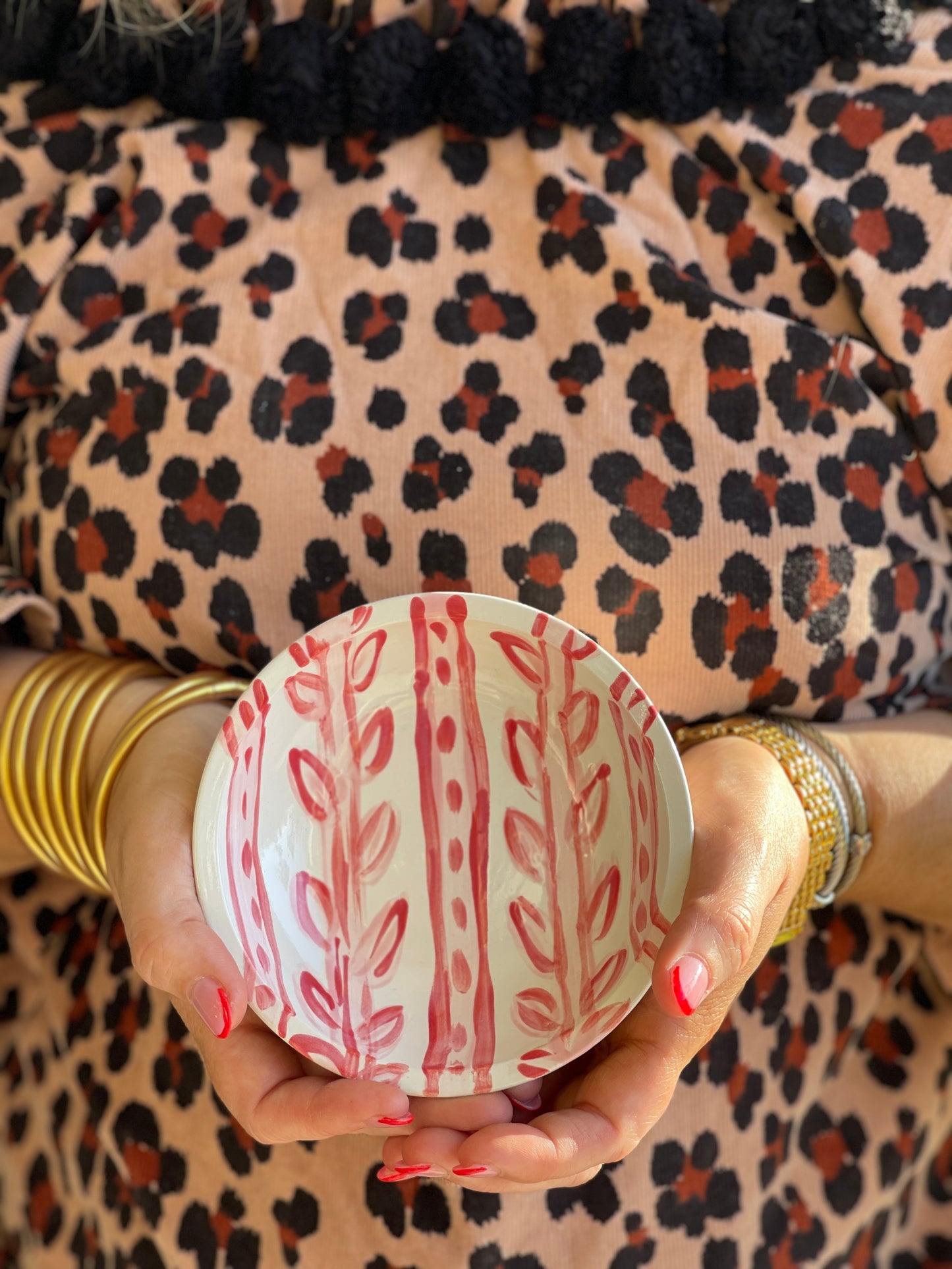 Signature Vine Ring Dish - Pink and Red