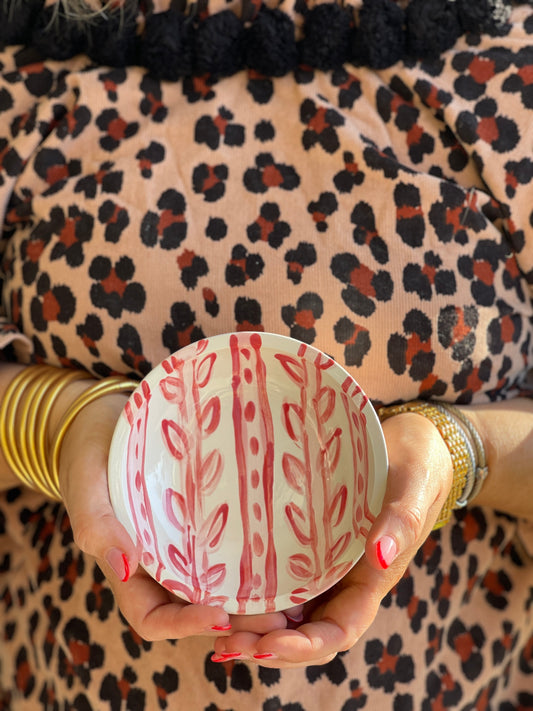 Signature Vine Ring Dish - Pink and Red