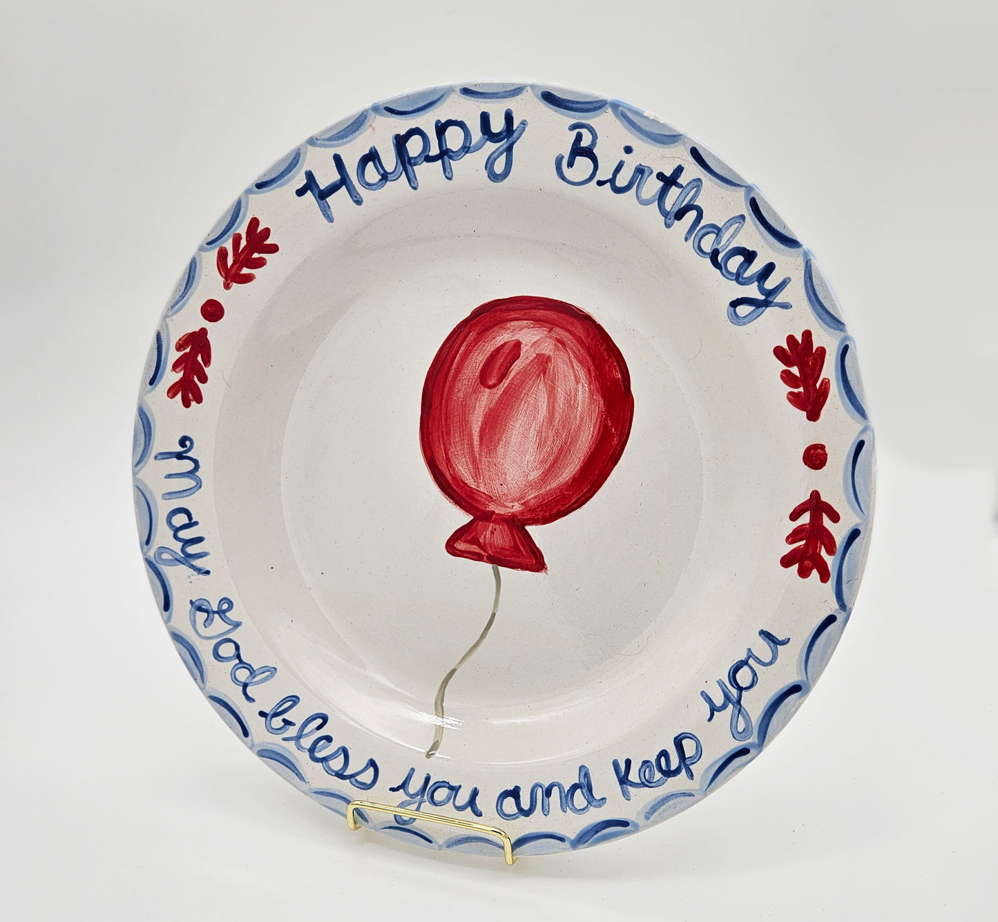 Birthday Plate - Balloons and Blessings Design