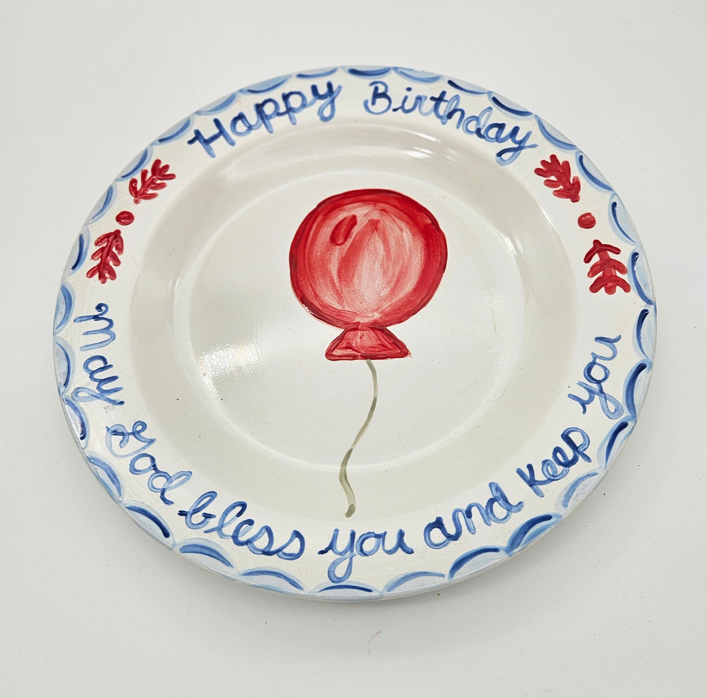 Birthday Plate - Balloons and Blessings Design