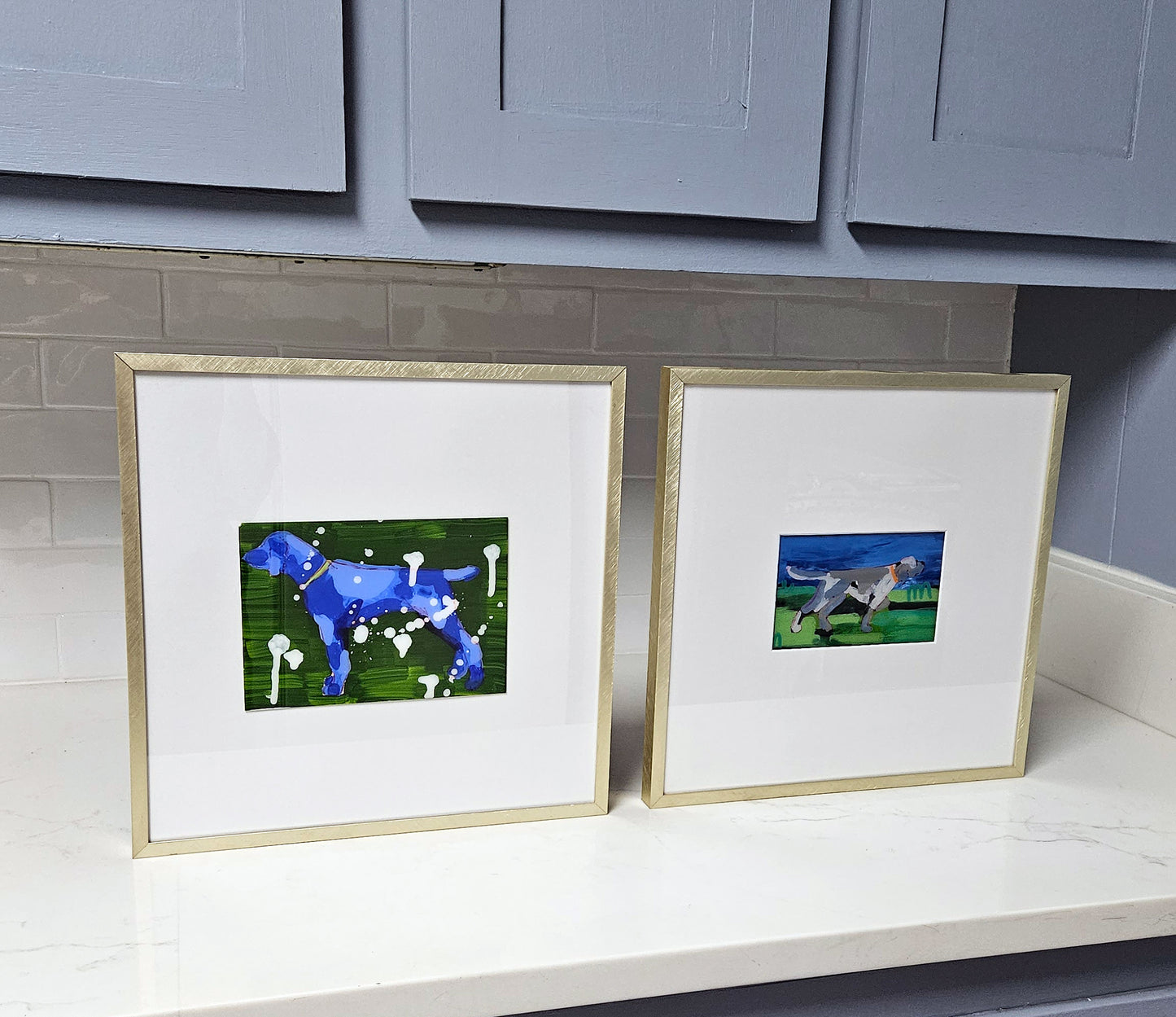 Blue Hound Dog - Original Painting