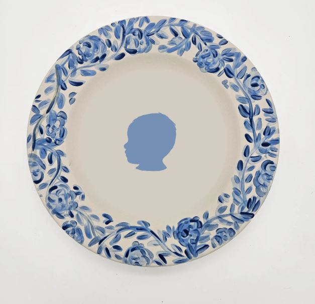 The Original Silhouette Plate - Floral Border 11”