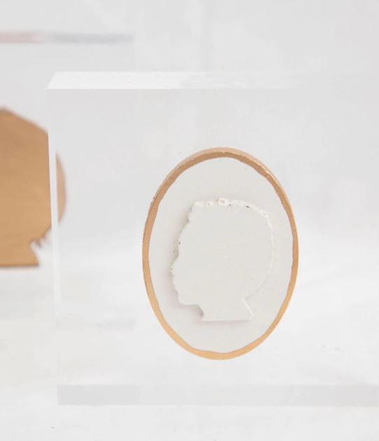 Acrylic Block Mounted Intaglio Silhouette