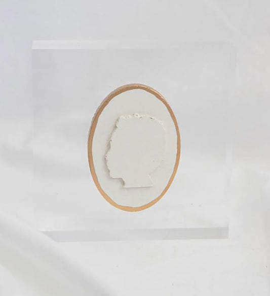 Acrylic Block Mounted Intaglio Silhouette
