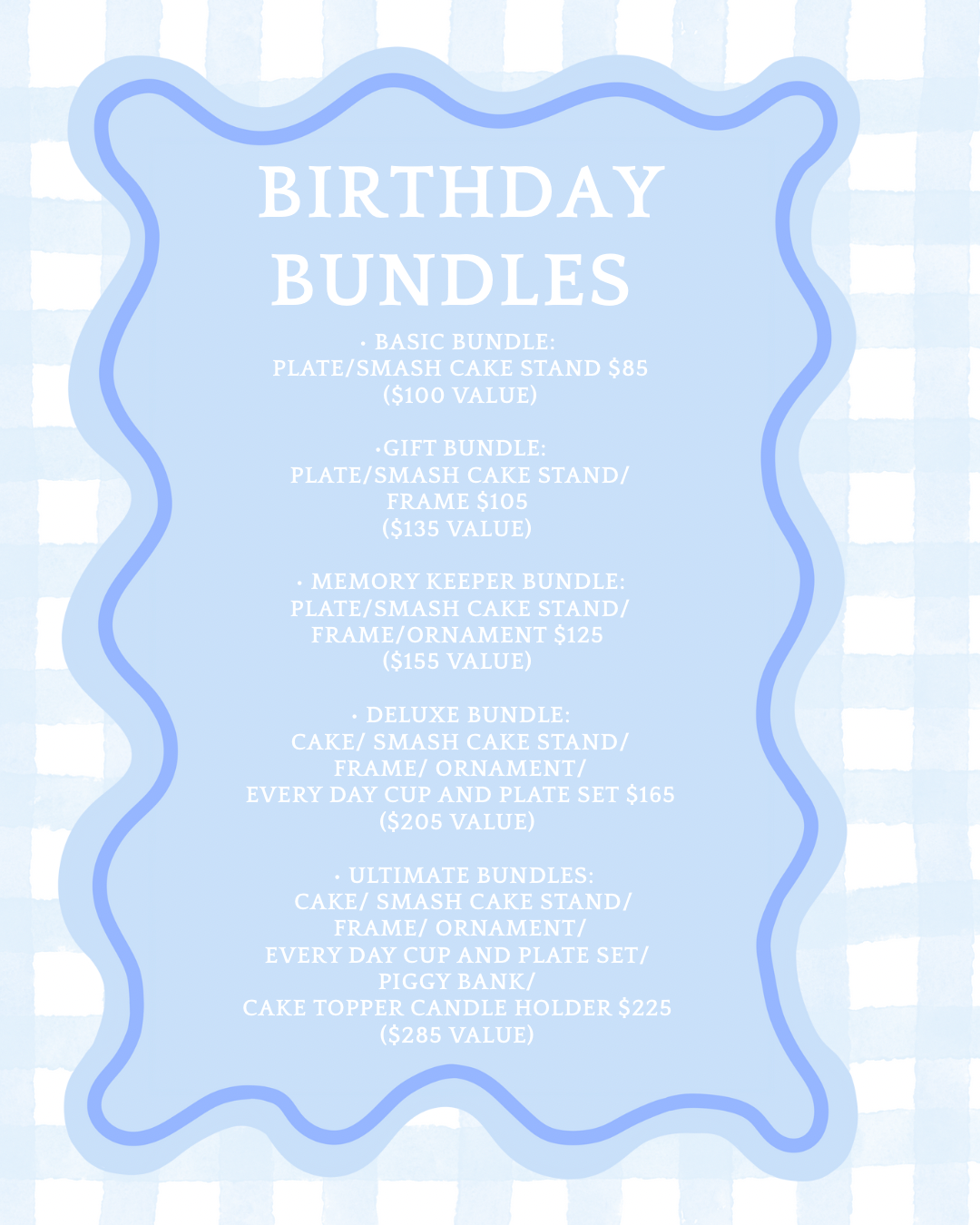 Basic Birthday Bundle - Plate and Smash Cake Stand