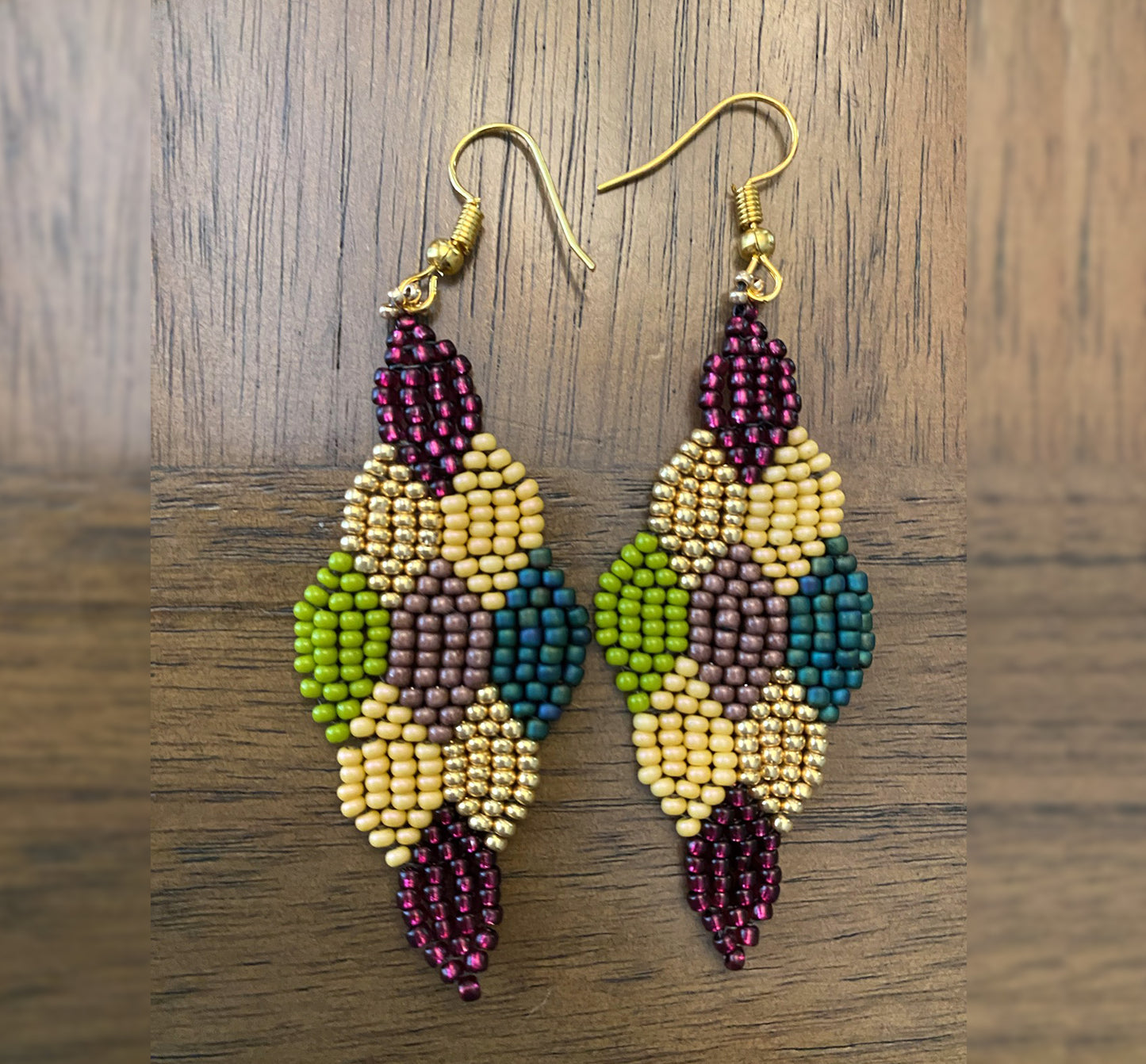 Diamond Grape Weave Earrings by Georgia Lee