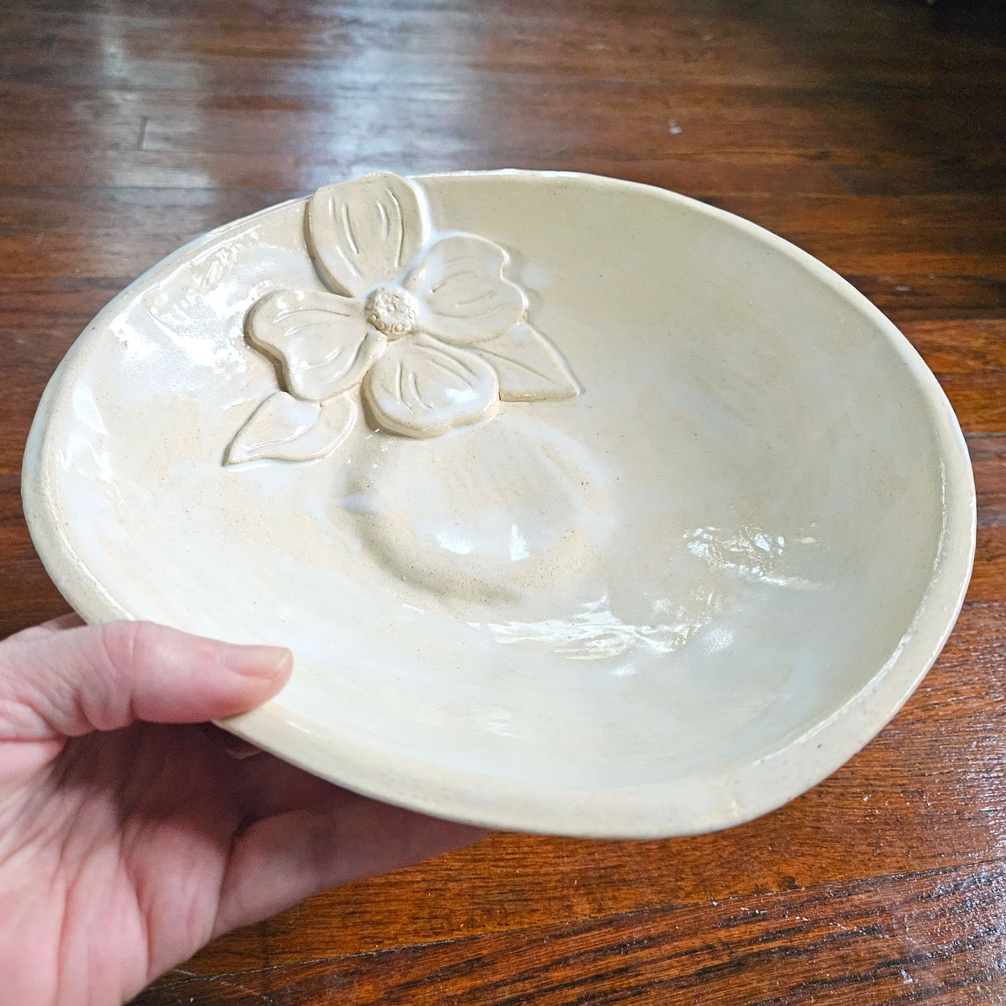 Dogwood Days Bowl 10" - Artisan Pottery