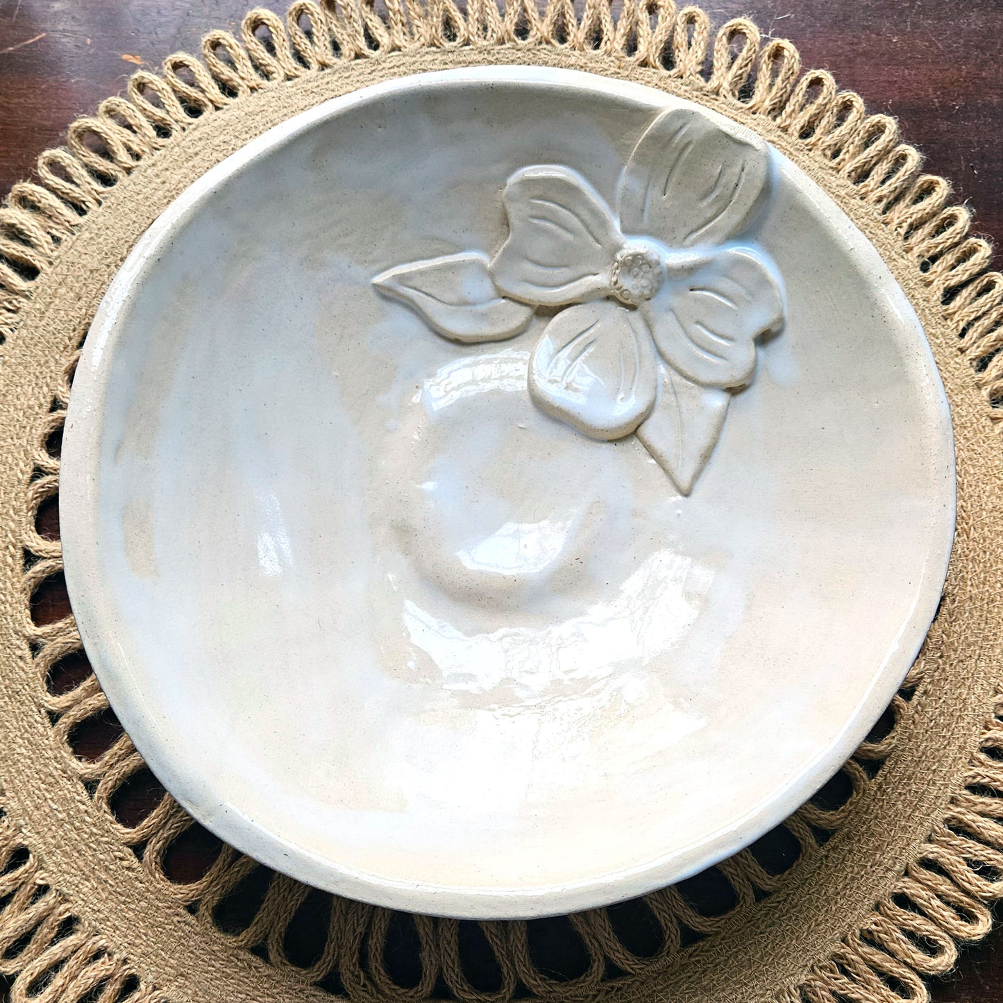 Dogwood Days Bowl 10" - Artisan Pottery
