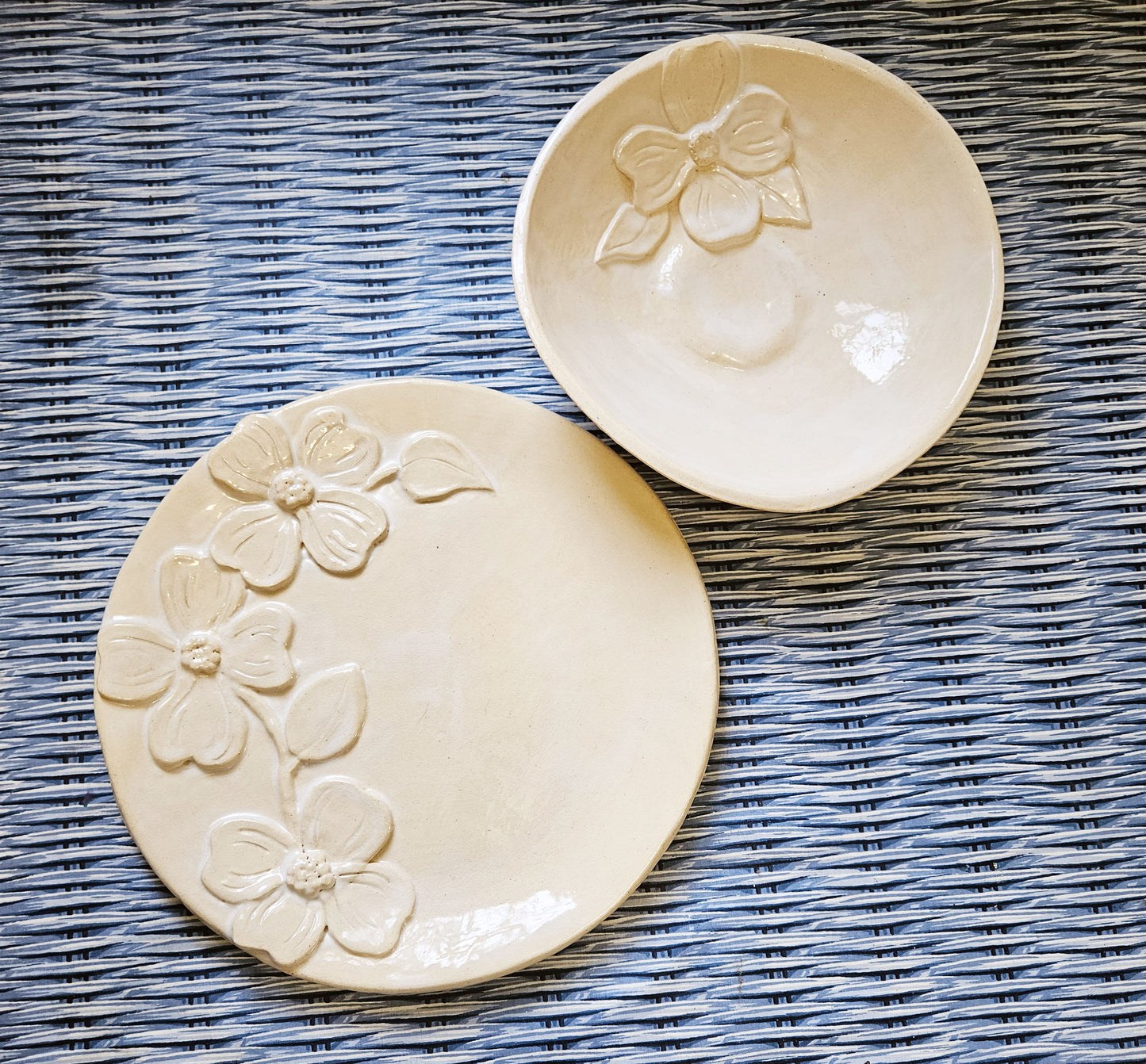 Dogwood Days Bowl 10" - Artisan Pottery