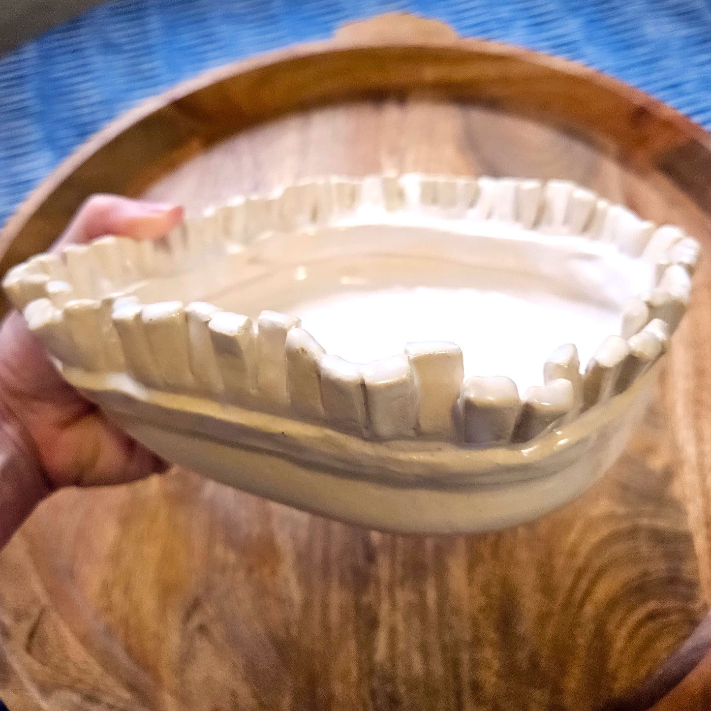 Fringed Bowl 7" - Artisan Pottery