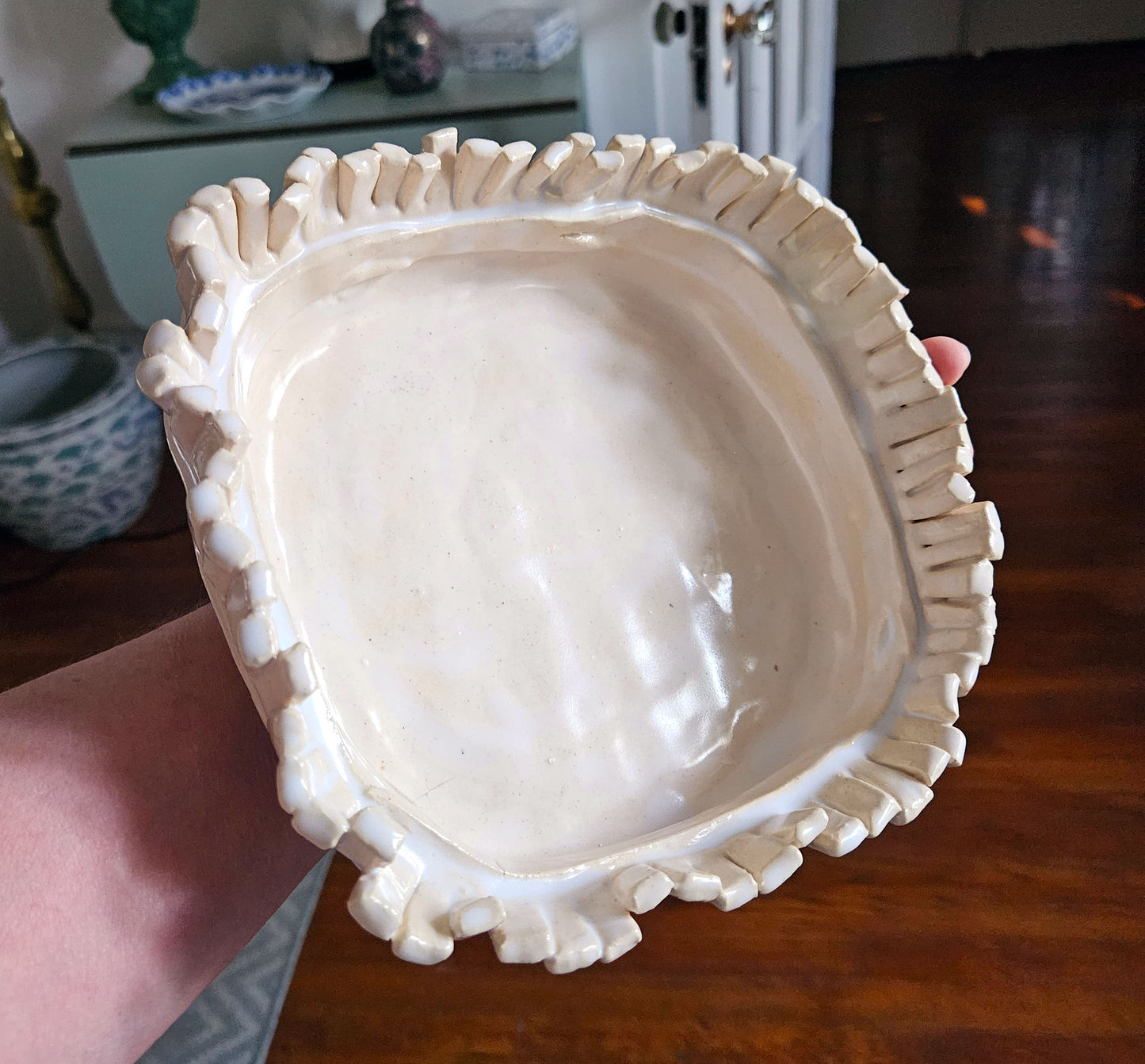 Fringed Bowl 7" - Artisan Pottery