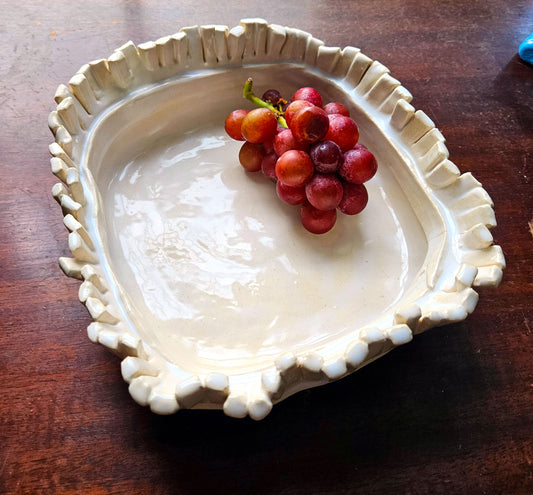 Fringed Bowl 7" - Artisan Pottery