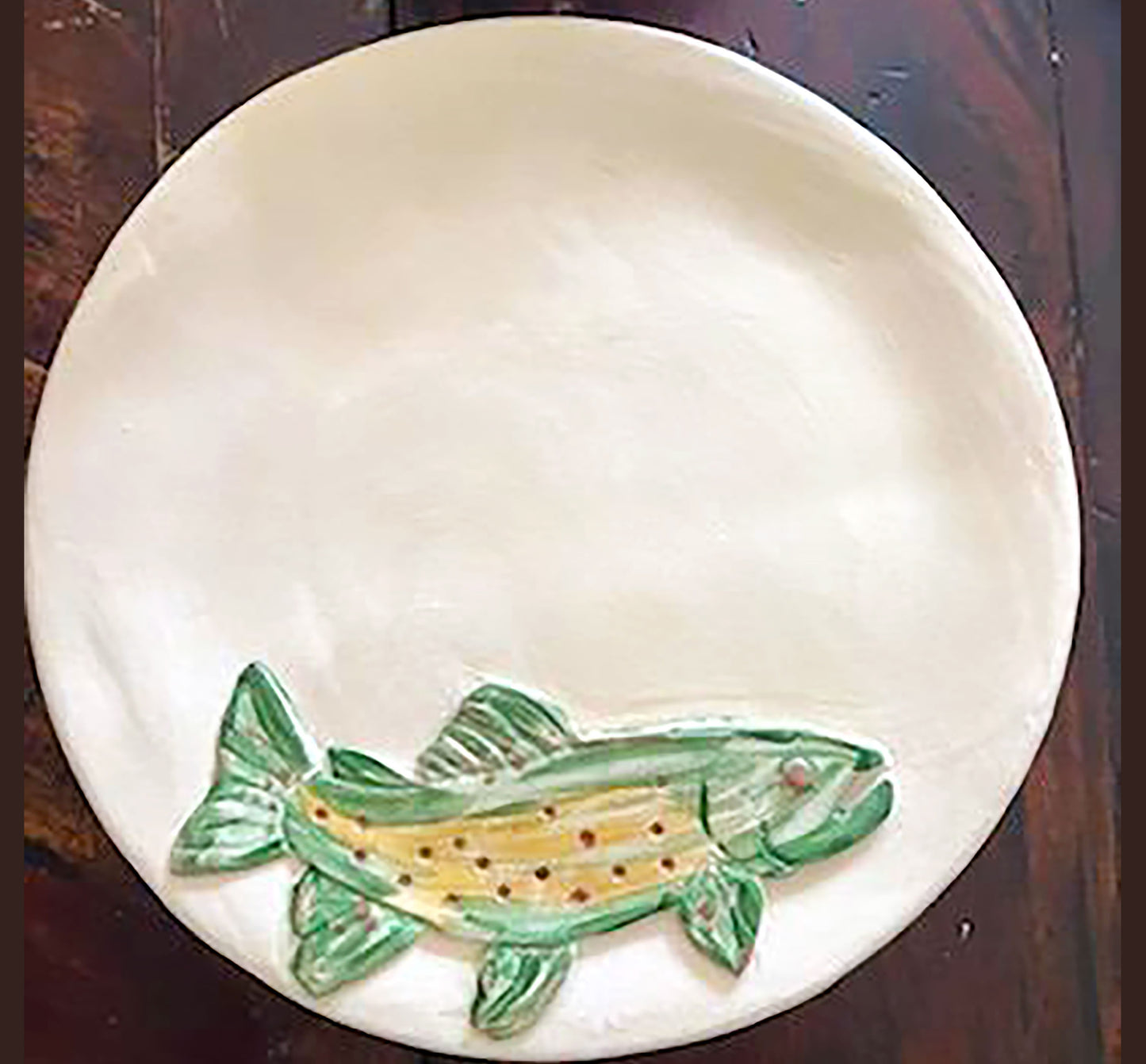 Lake Trout Serving Platter 12" - Artisan Pottery