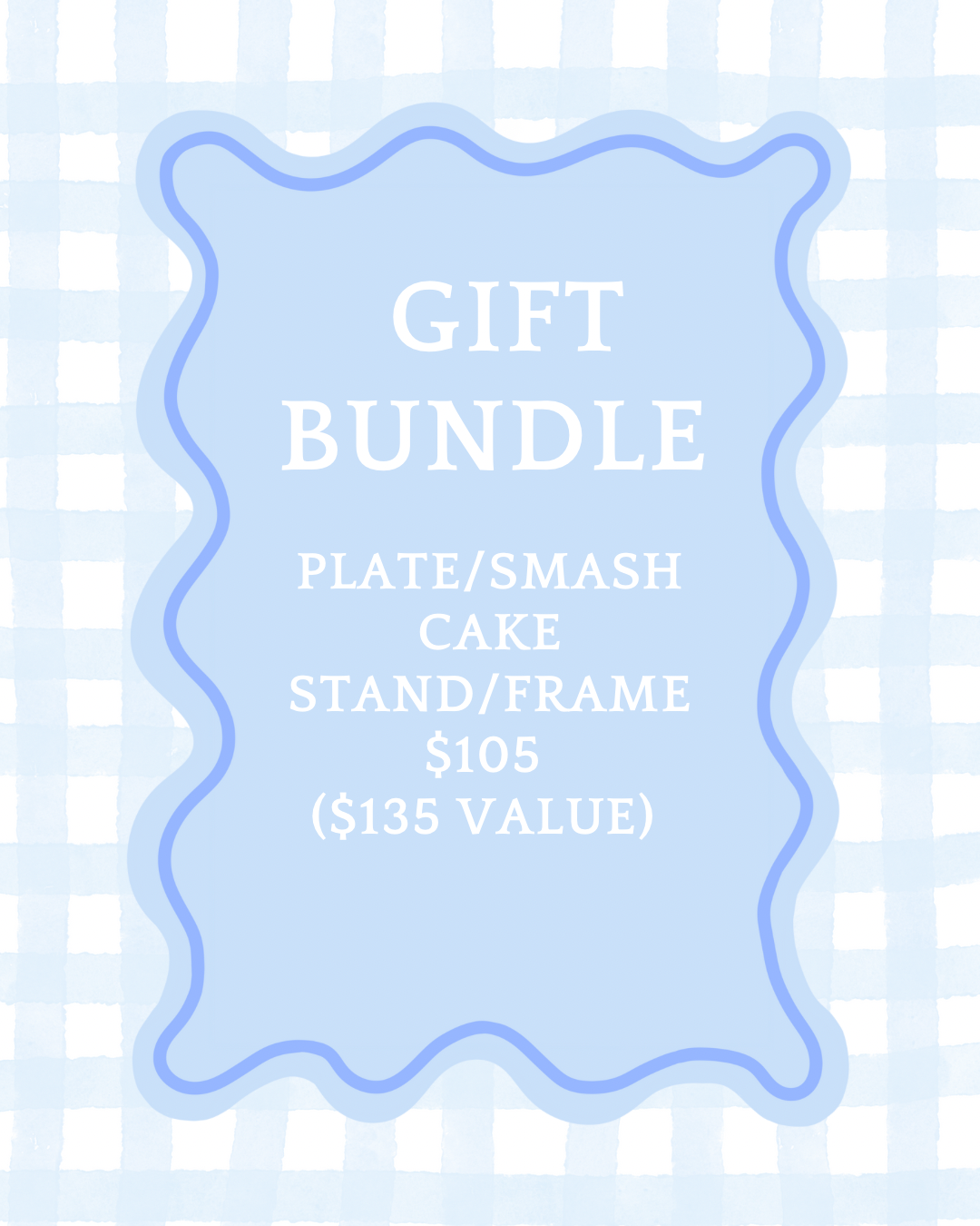 Gift Birthday Bundle - Plate, Frame, Smash Cake Stand