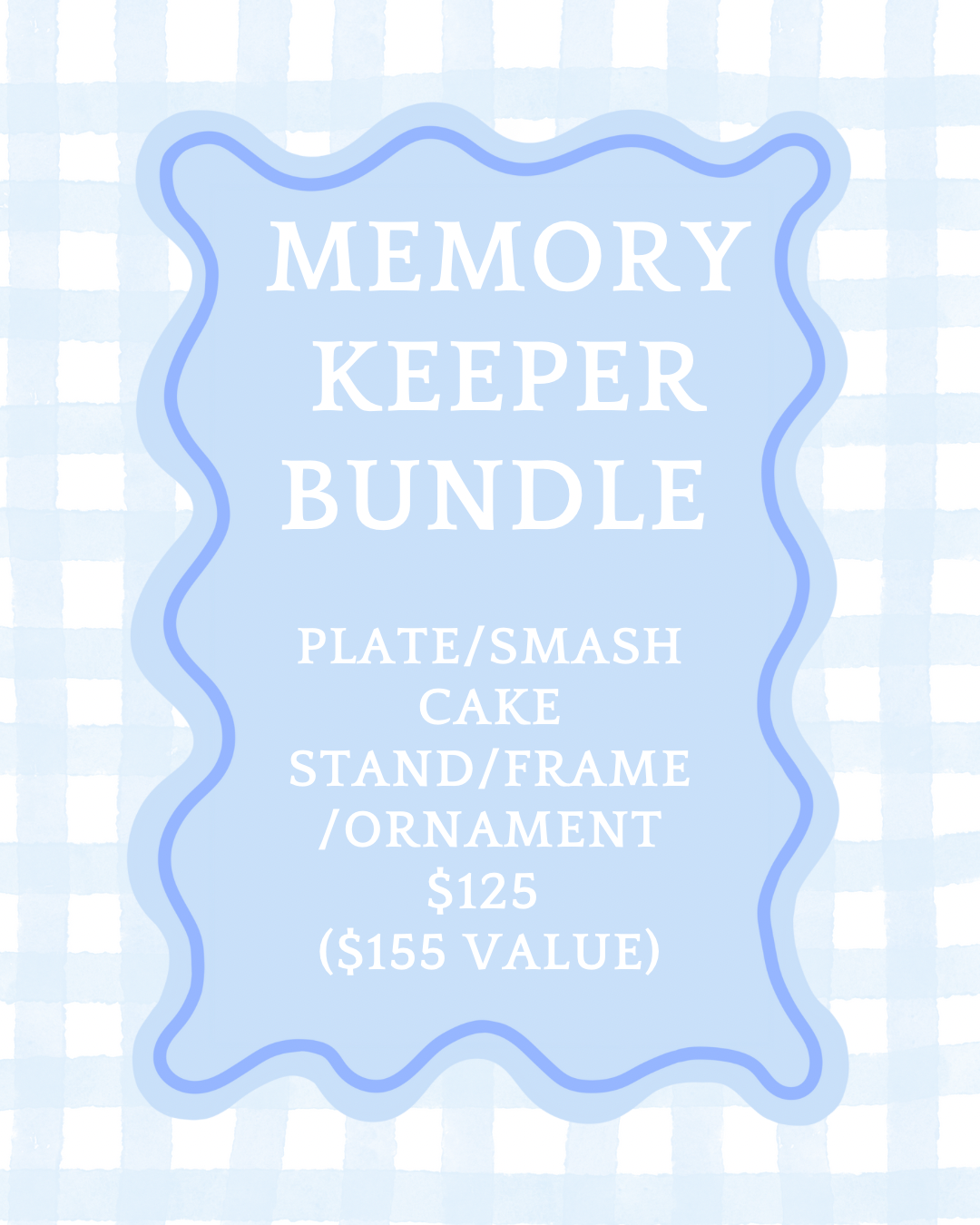 Memory Keeper Birthday Bundle - Plate, Frame, Ornament, Smash Cake Stand