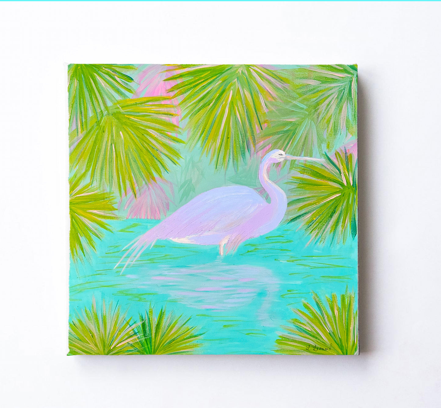 Palmetto Heron - Original Painting