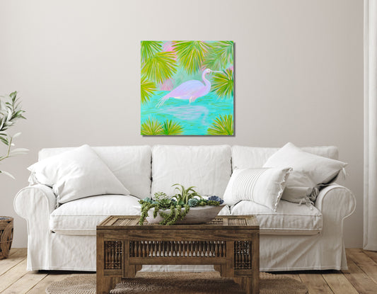 Palmetto Heron - Original Painting