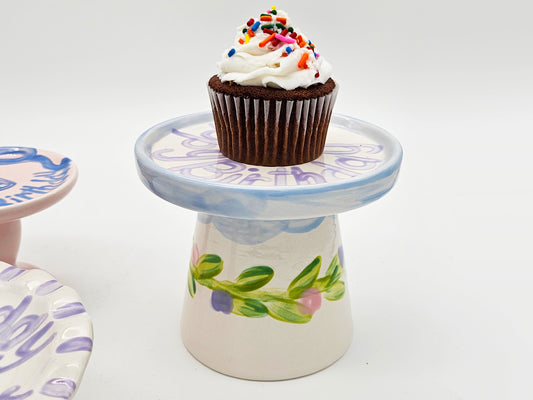 Birthday Smash Cake Pedestal - Garden Party, Smash Cake Stand, Personalized