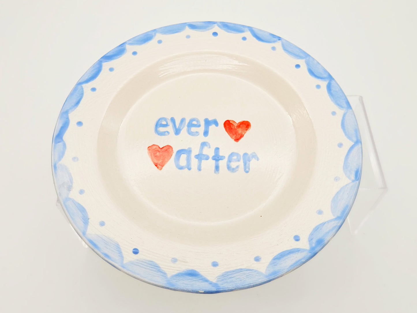 Sweetheart Plate - Ever After, Valentine, Hand Painted Plate, Anniversary Gift, Wedding Gift