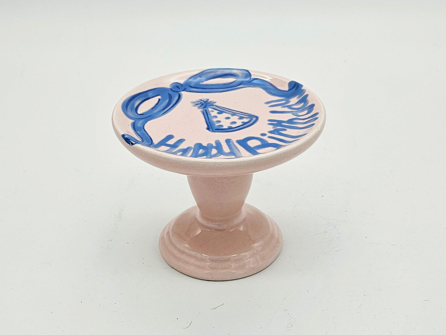 Birthday Cupcake Stand - Ribbon and Hat, Individual Cupcake Stand, Mini Cupcake Stand