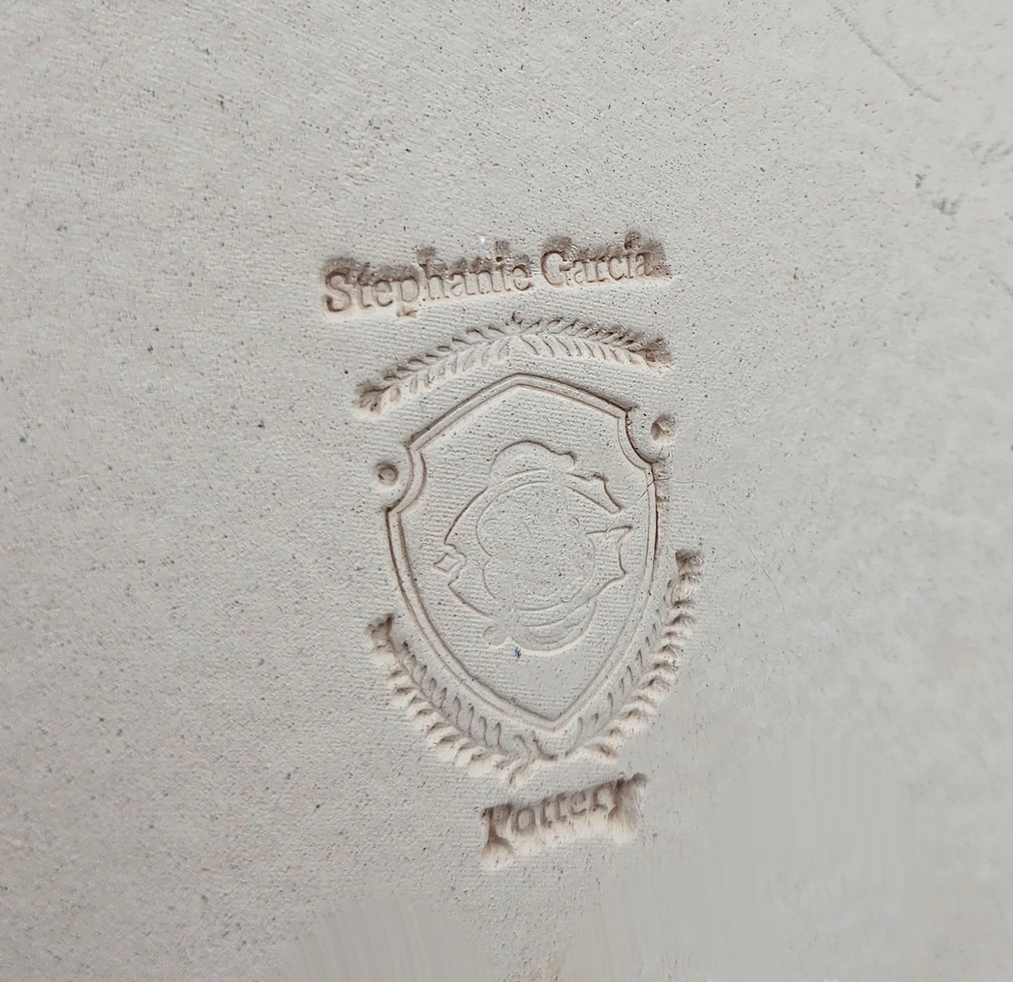 Scalloped Bow Plate - Sculpted Bow With Dotted Border, Color Choice, Hand Built Pottery