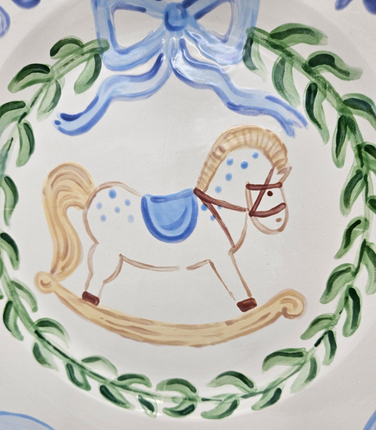 Rocking Horse Plate 11" - Blue