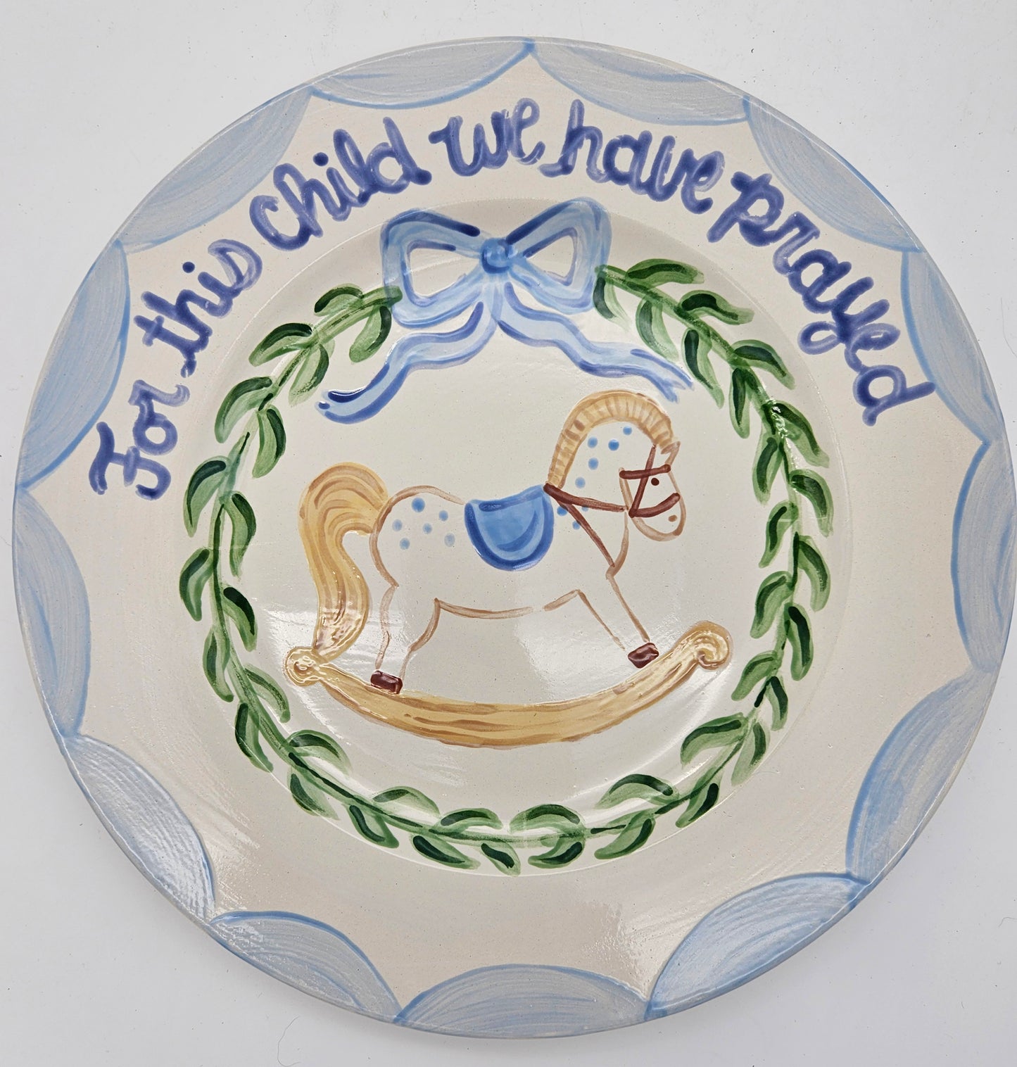 Rocking Horse Plate 11" - Blue
