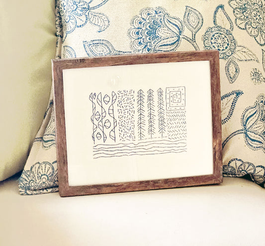 River Pines - Freeform Embroidery