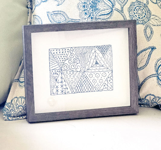 Triangle Twist - Freeform Embroidery