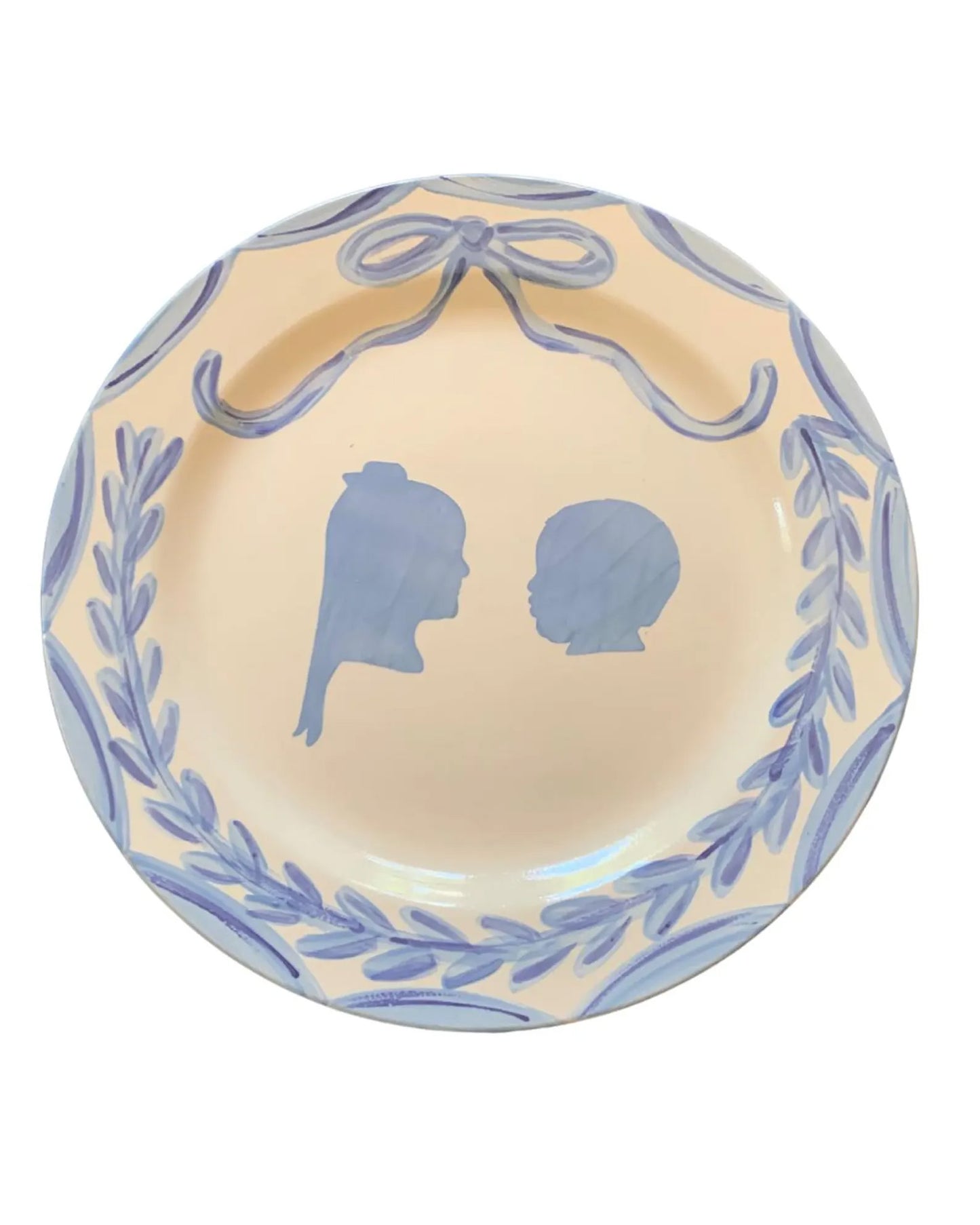 Original Silhouette Plate - Laurel Wreath with Bow
