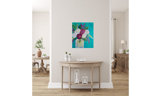 Purple Floral in Vase