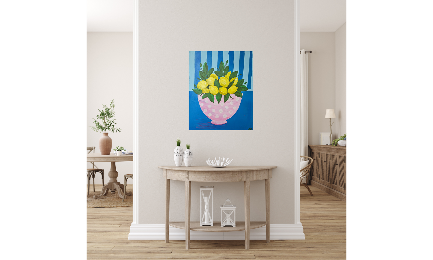 Lemons in Pink Bowl