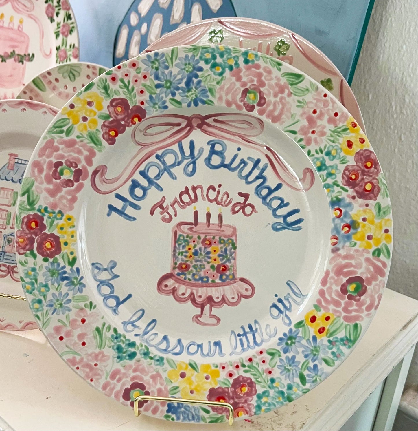 Birthday Plate - Cake and TBBC Inspired Design