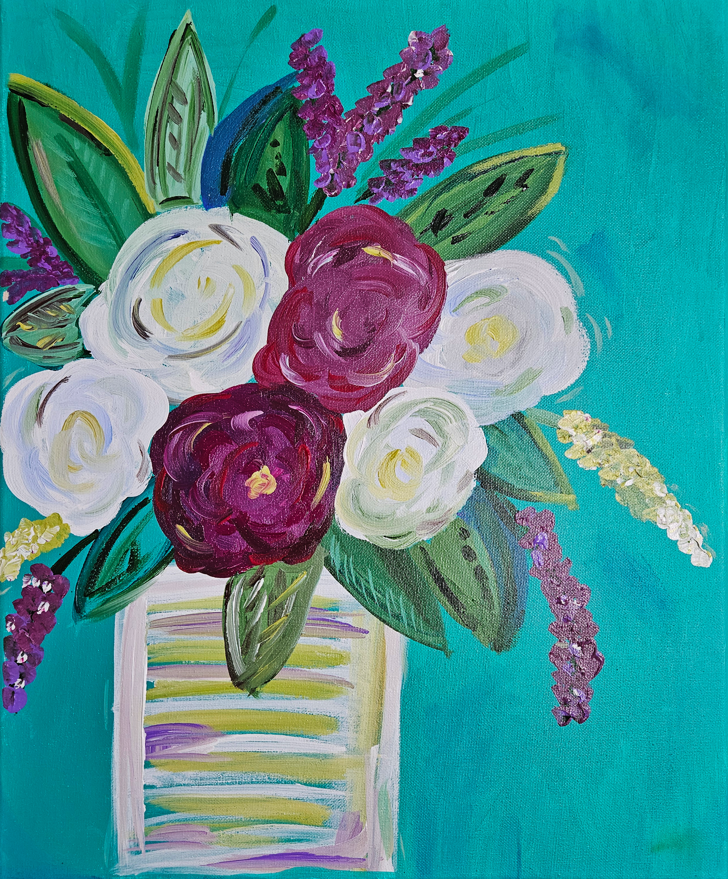 Purple Floral in Vase