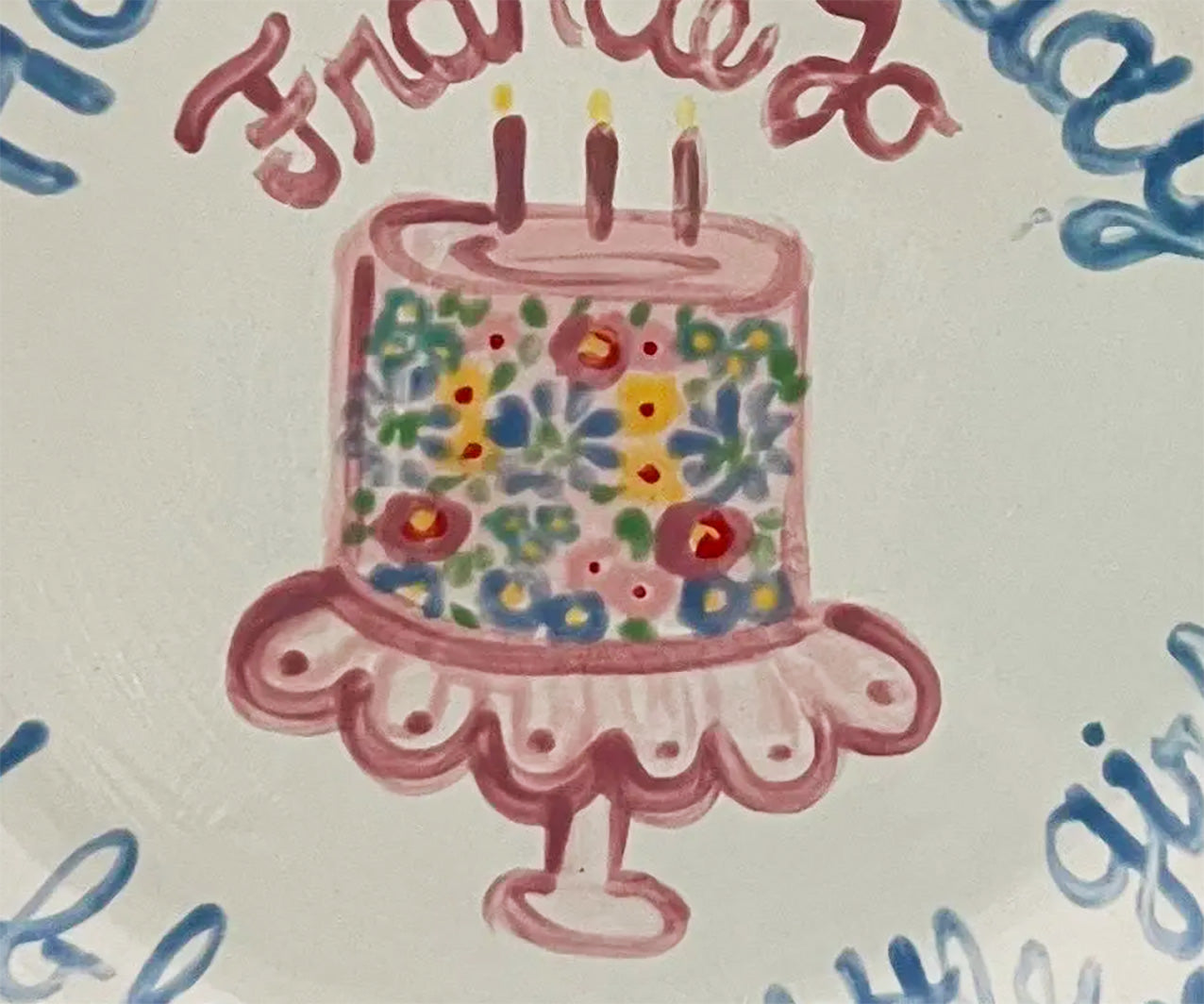 Birthday Plate - Cake and TBBC Inspired Design
