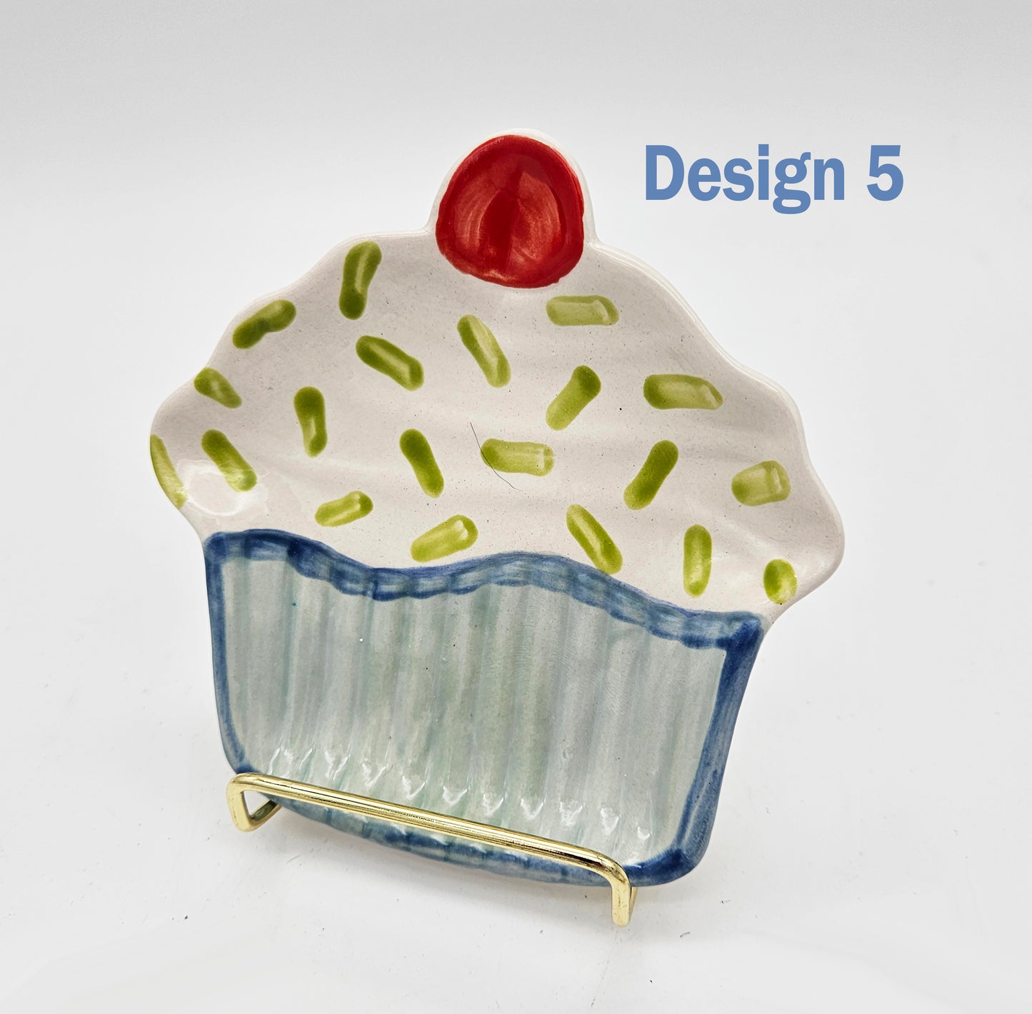 Ceramic Cupcake Dishes - Blue, Sweet Treat, Party Dishes