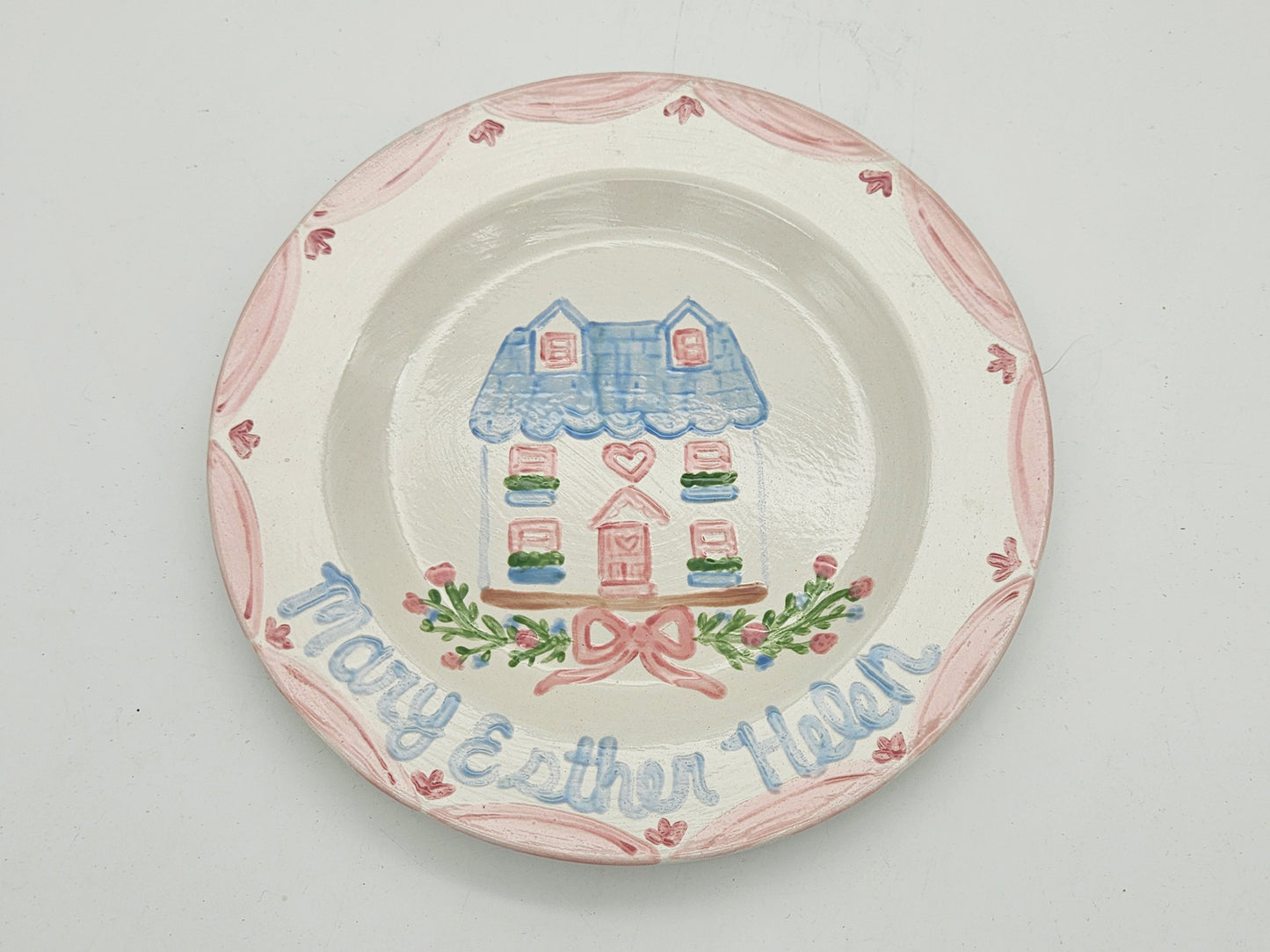 Dollhouse Village Collectible Plate - Lily Lane - 8" Decorative Plate, Plate Wall, Hand Painted Plate (Copy)