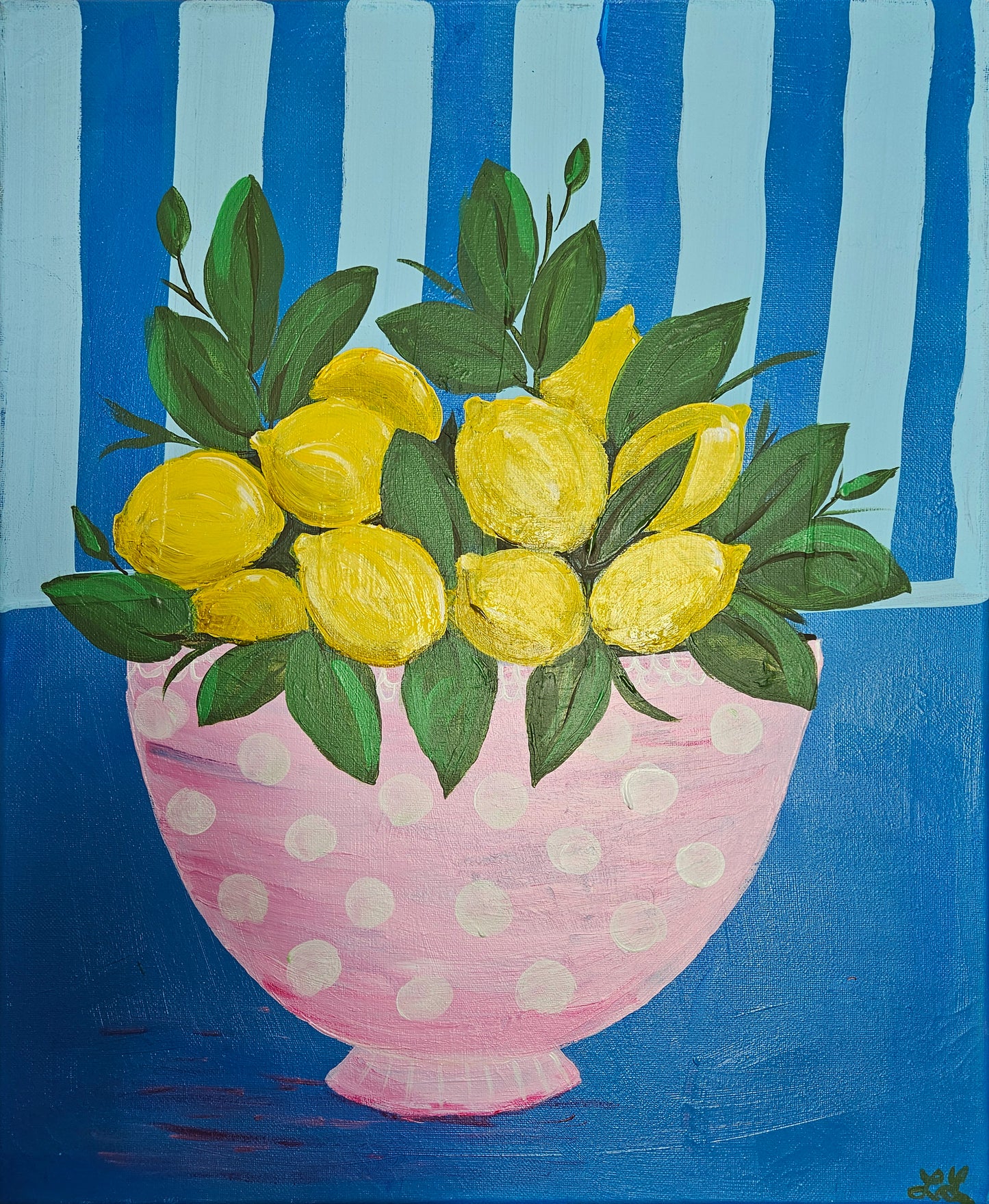 Lemons in Pink Bowl