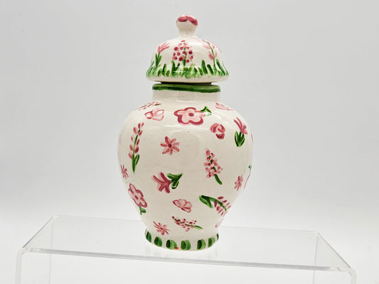 Mini Floral Ginger Jar 6" Hand Painted - Add Personalization